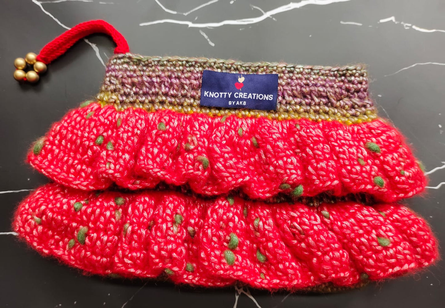 crochet clutch : Layered Ruffle Evening Purse