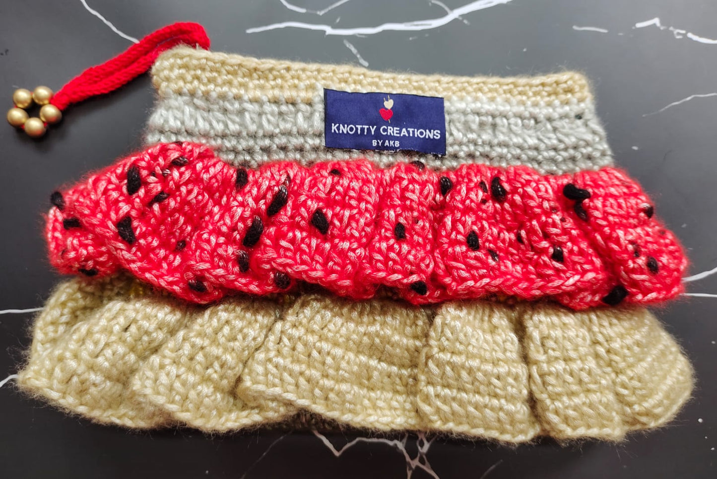 crochet clutch : Layered Ruffle Evening Purse