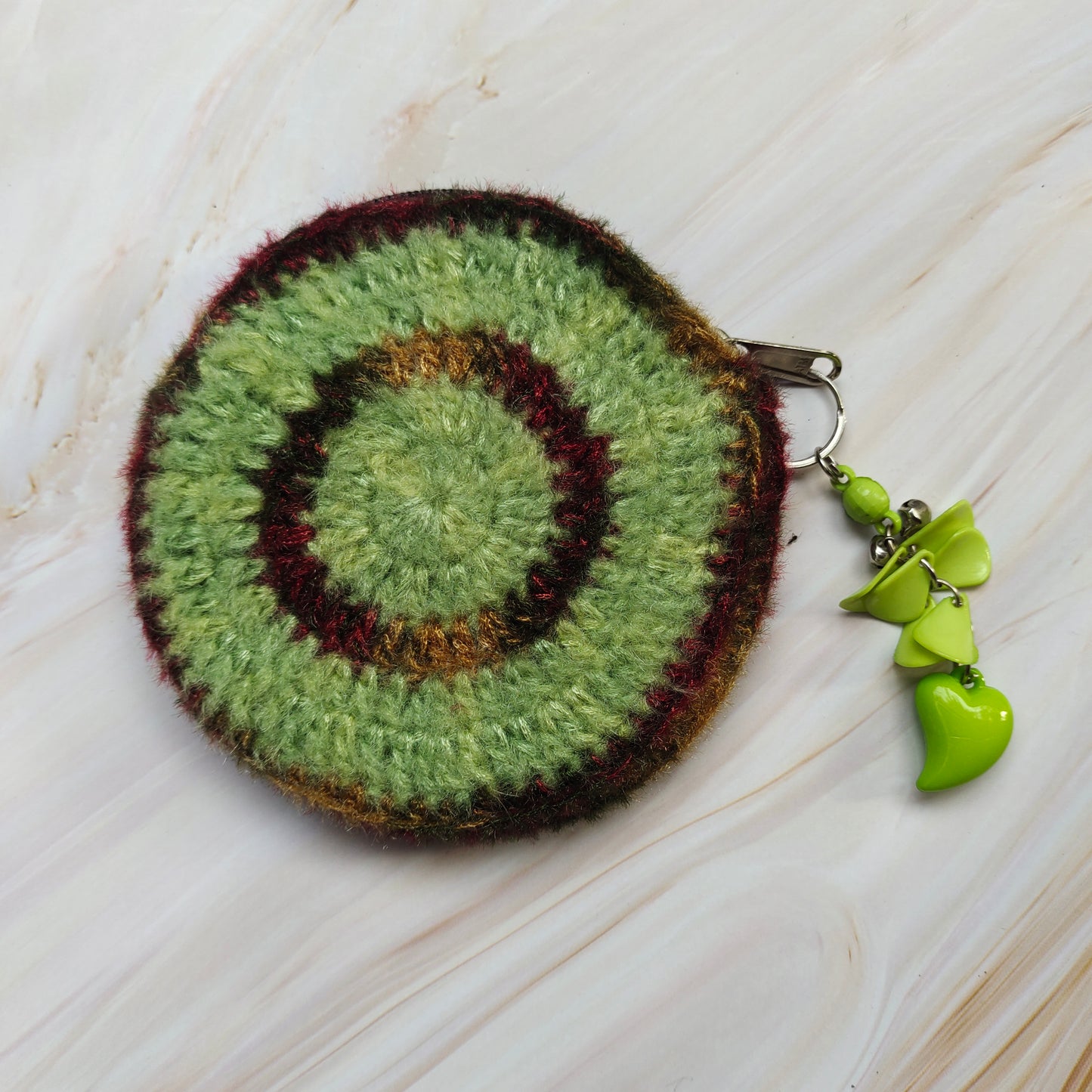 Crochet coin purse : Boho Circle purse.