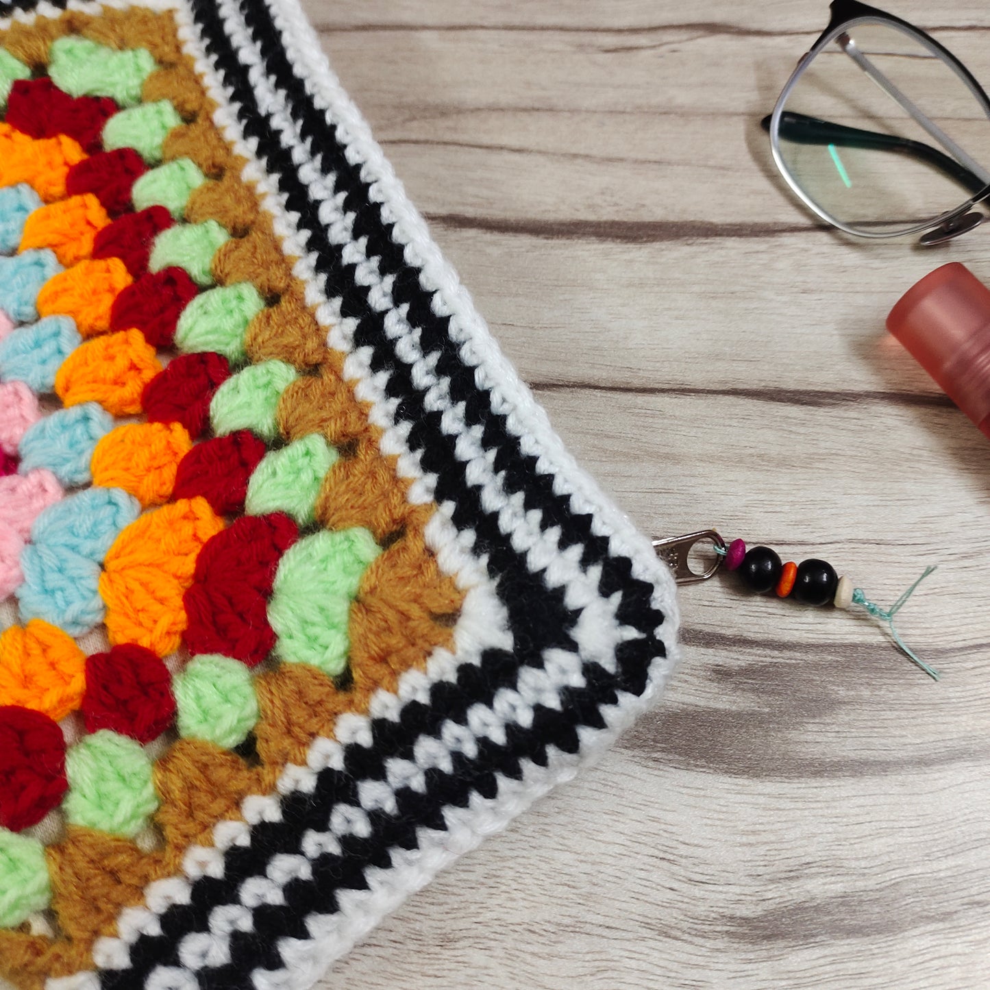 Crochet clutch : Elegant lightweight handcrafted pouch.