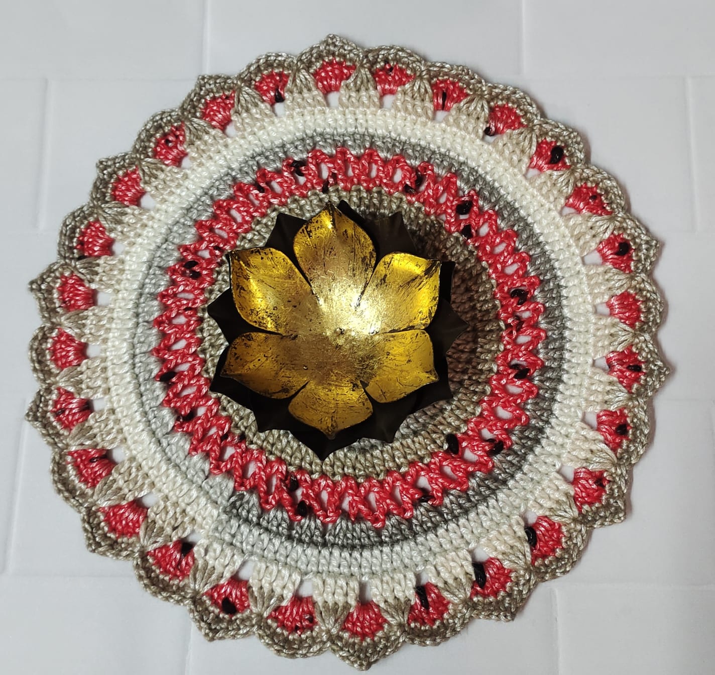 Crochet Table Mat : Mandala Mat