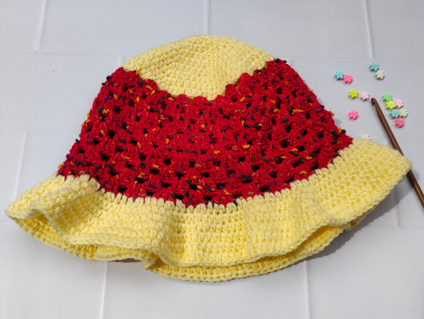 Crochet sunny hat : knotty vibes