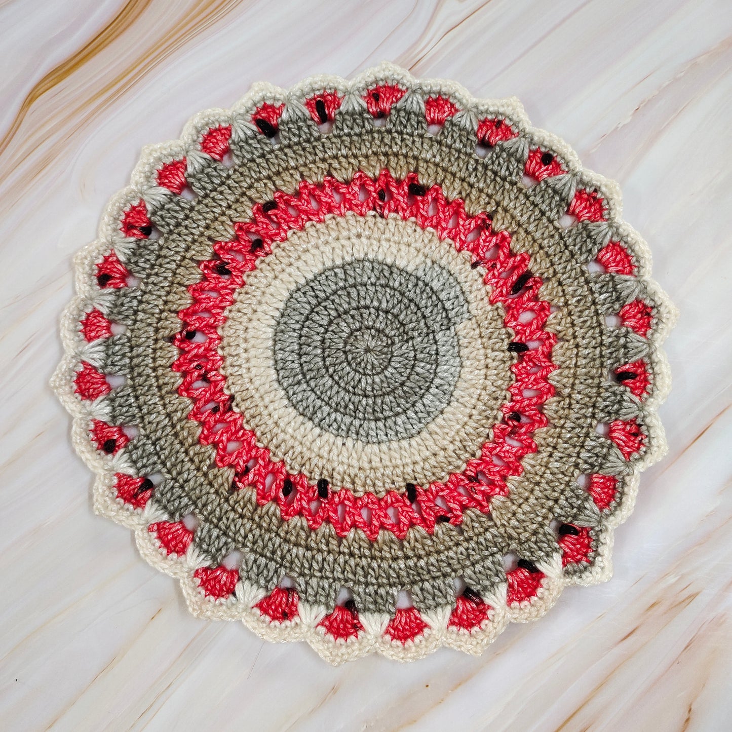 Crochet Table Mat : Mandala Mat