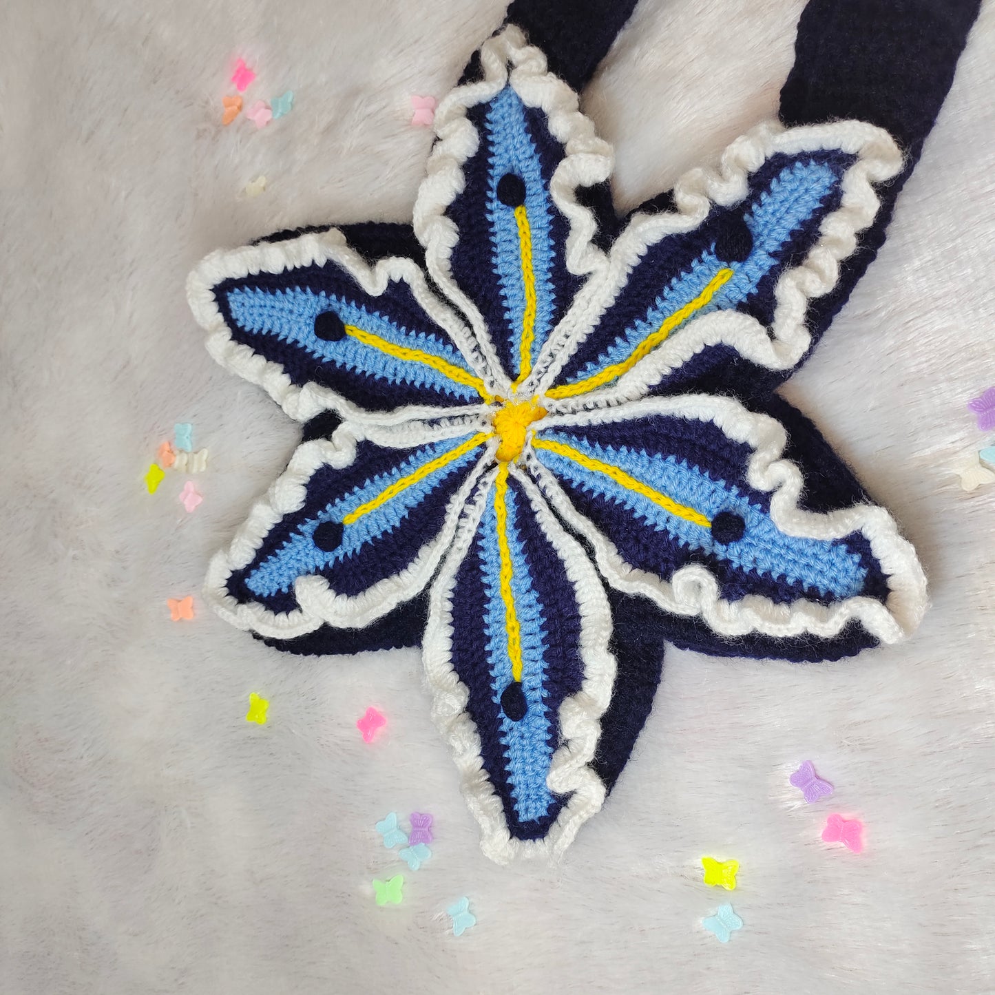 Crochet Lily Flower Handbag ; Lily Floral Crochet bag
