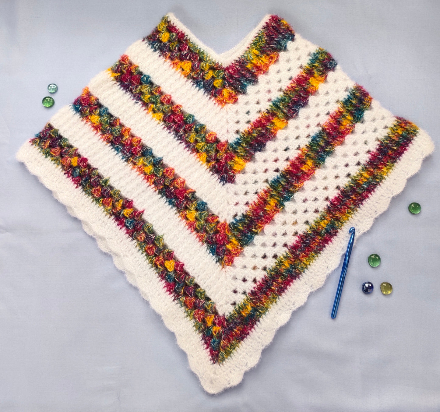 Crochet stylish poncho : crochet cape : crochet wrap.