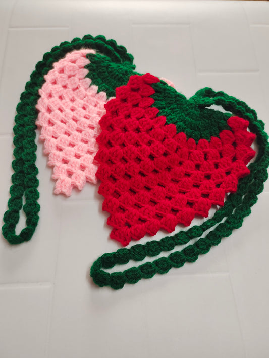 Crochet curtain wrap : Handmade Strawberry Delight Curtain Wrap