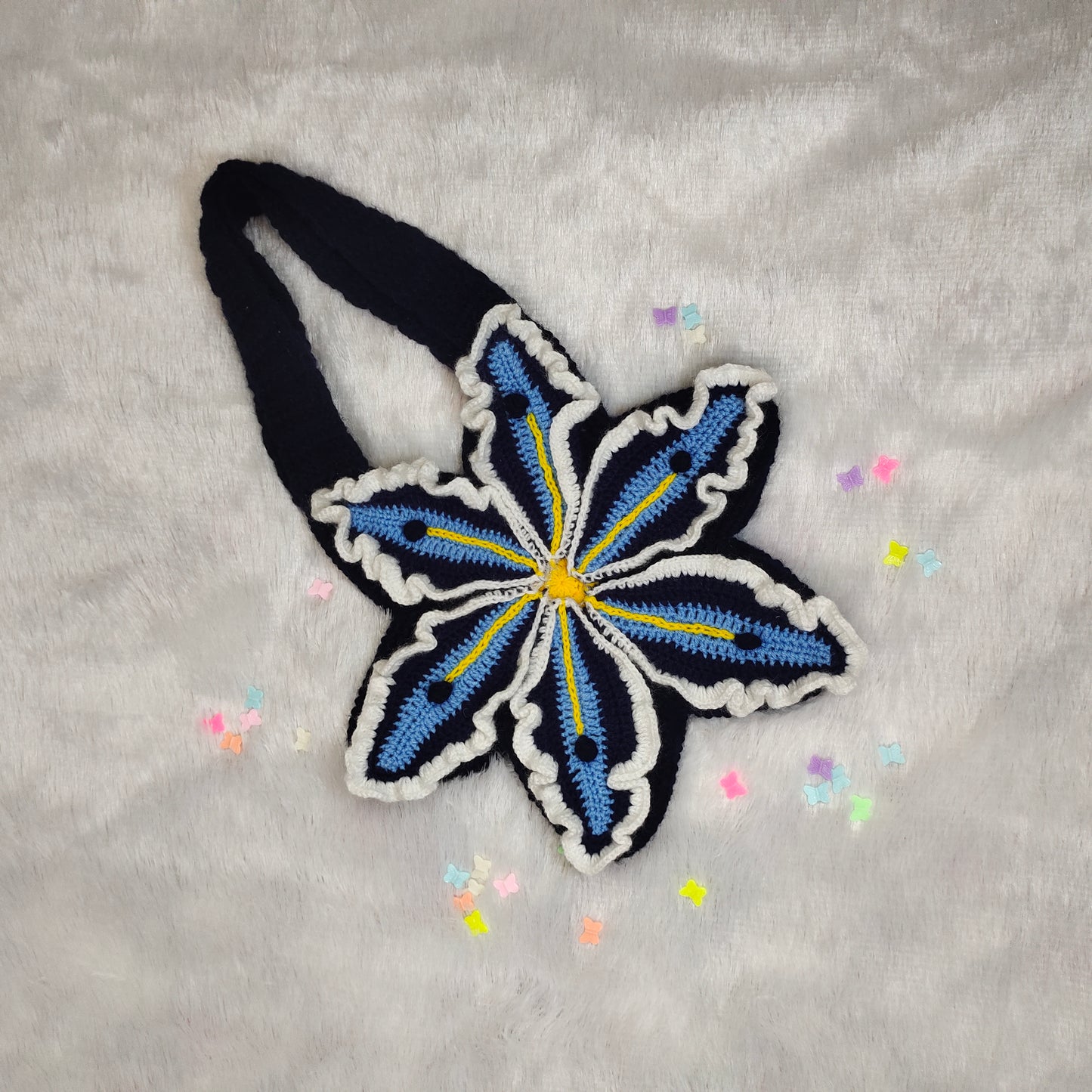 Crochet Lily Flower Handbag ; Lily Floral Crochet bag