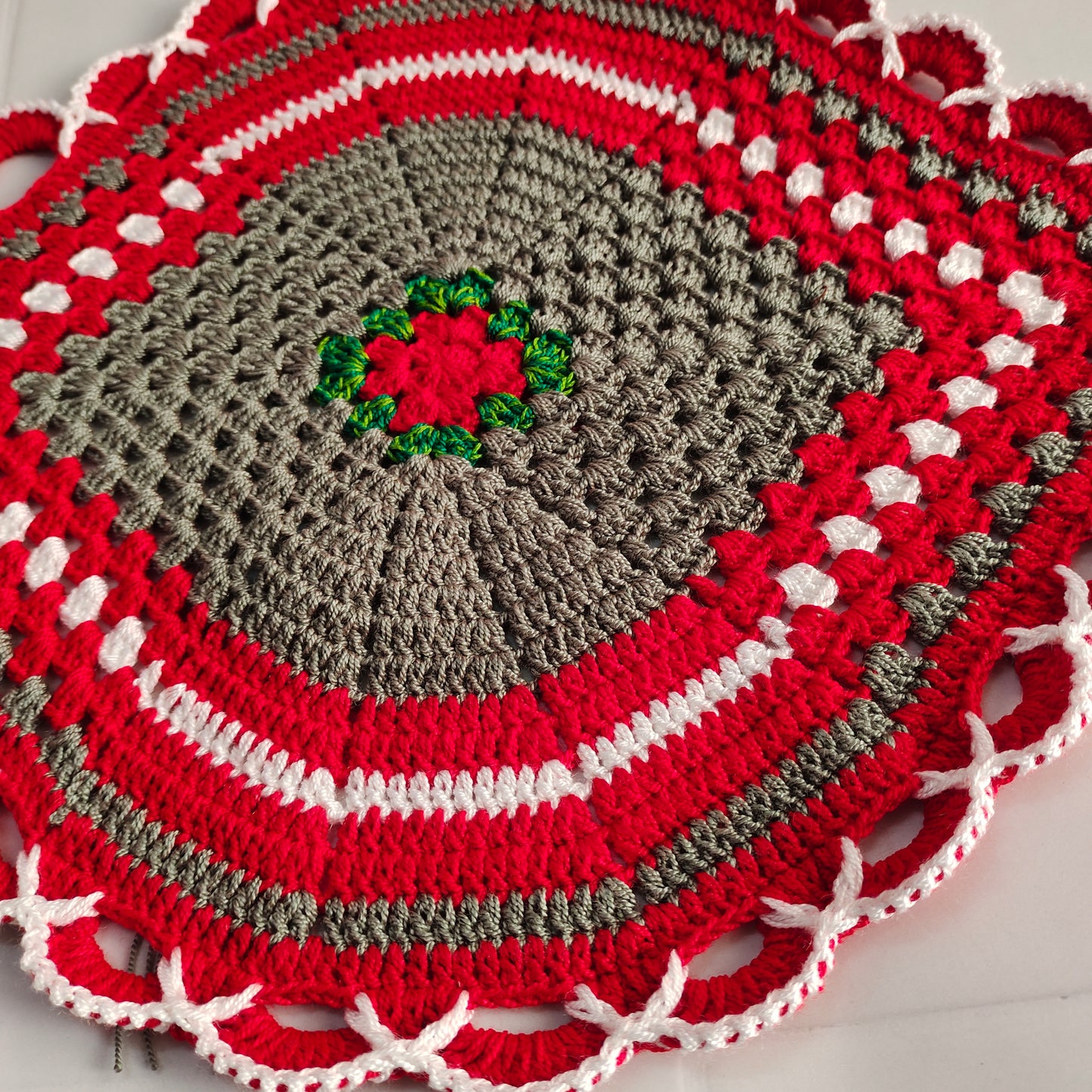 Crochet table runner : handcrafted home  & festive decor